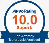 Avvo Top Motorcycle Attorney badge
