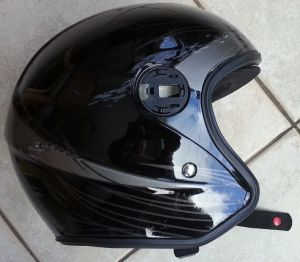 helmet damaged in motorcycle accident