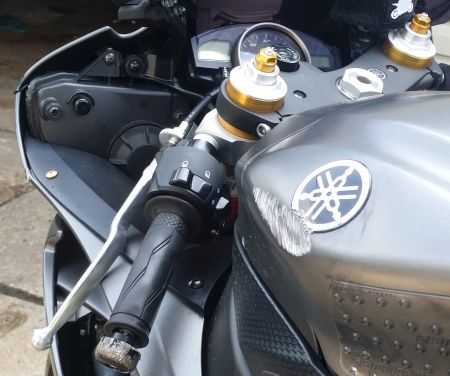 The motorcyclist asked can I keep a totaled motorcycle with the damage on this motorcycle